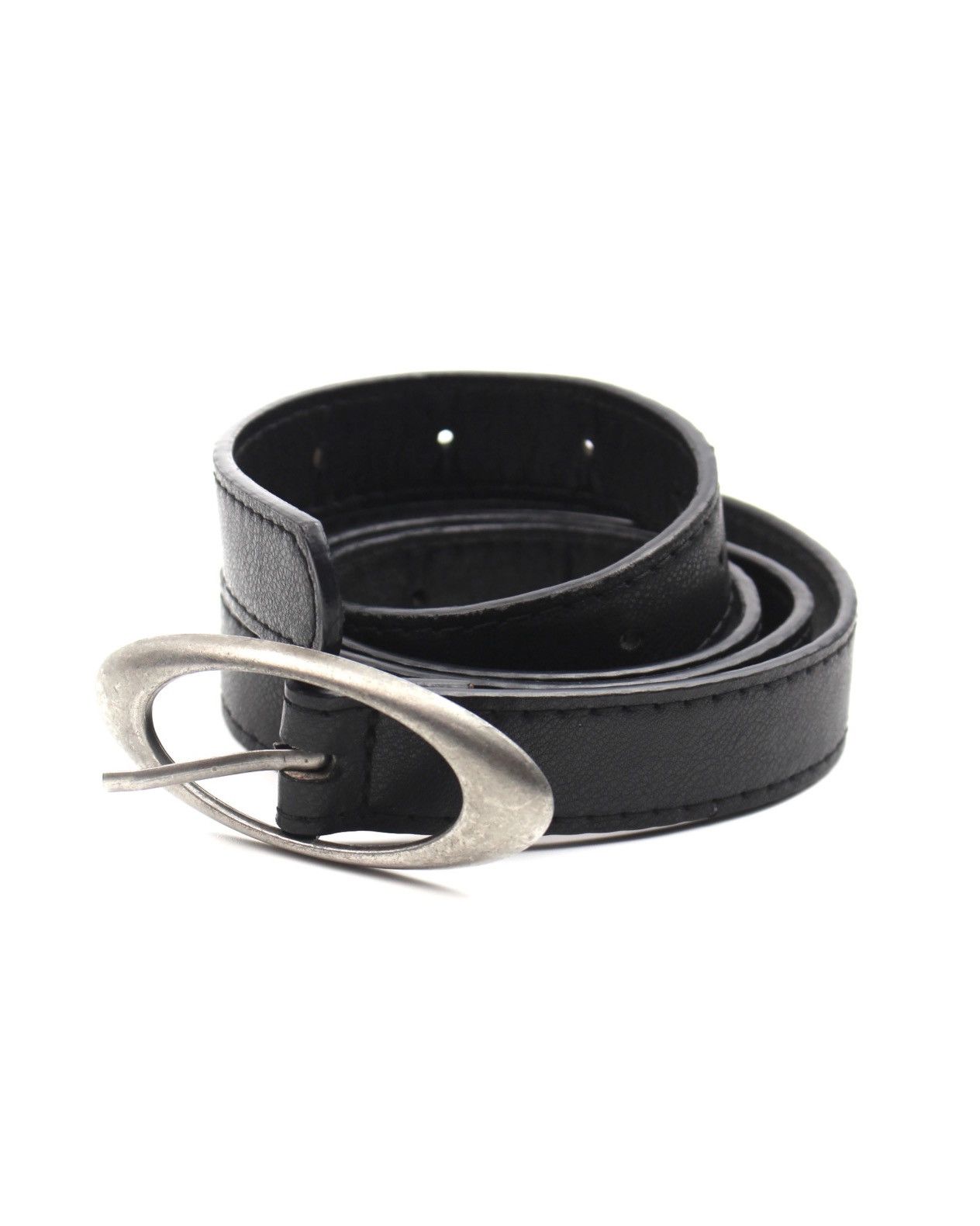 Japanese Brand 2000S JAPANESE MADE MINIMAL OVAL-BUCKLE LEATHER BELT Size ONE SIZE - 4 Thumbnail