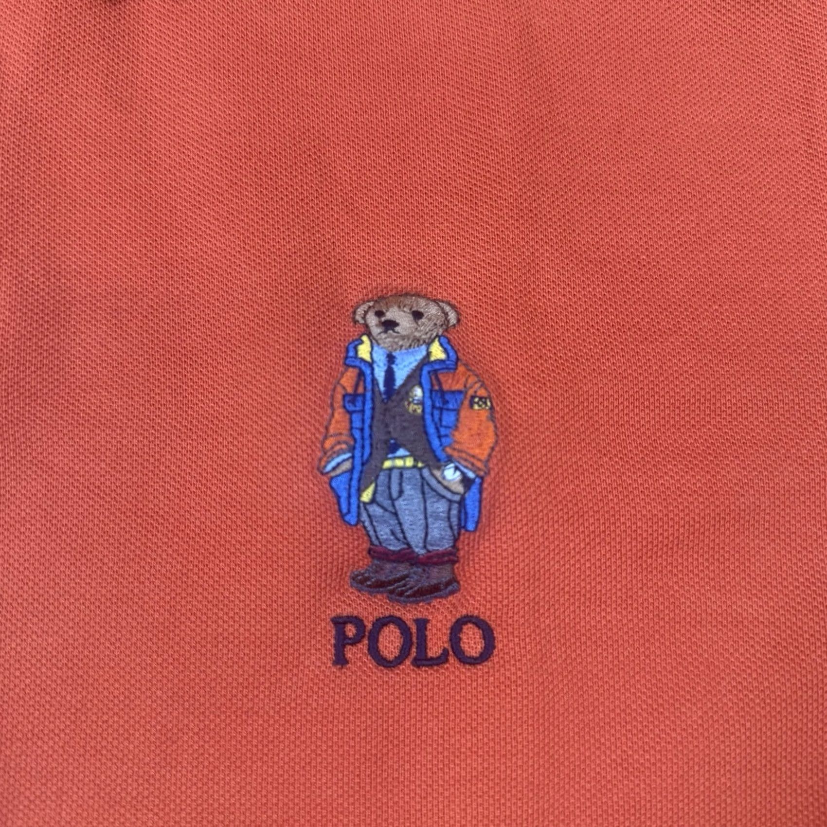 Ralph Lauren Ralph Lauren Polo Shirt Mens Large Orange Short Sleeve Slim Fit Bear Size US L / EU 52-54 / 3 - 4 Thumbnail