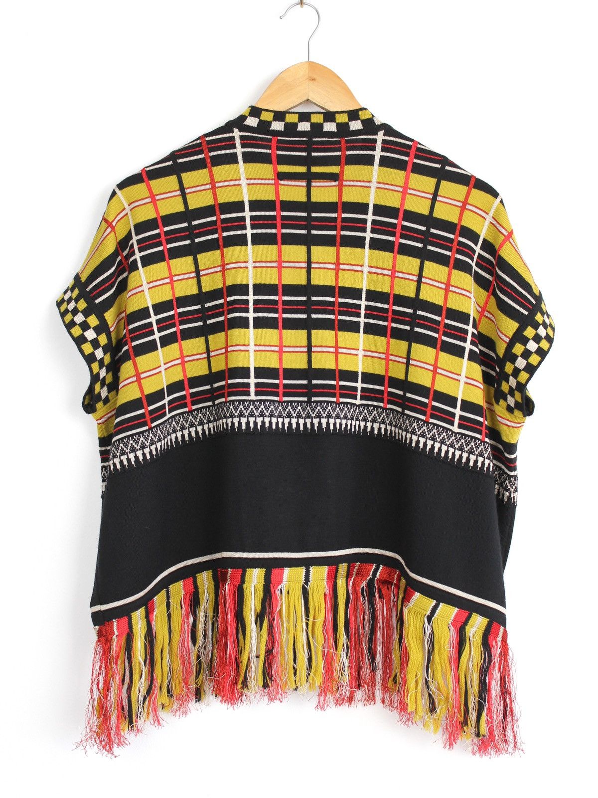 Jean Paul Gaultier Jean Paul Gaultier 90s Vintage Tartan Pattern Poncho Sweater Size L / US 10 / IT 46 - 4 Thumbnail