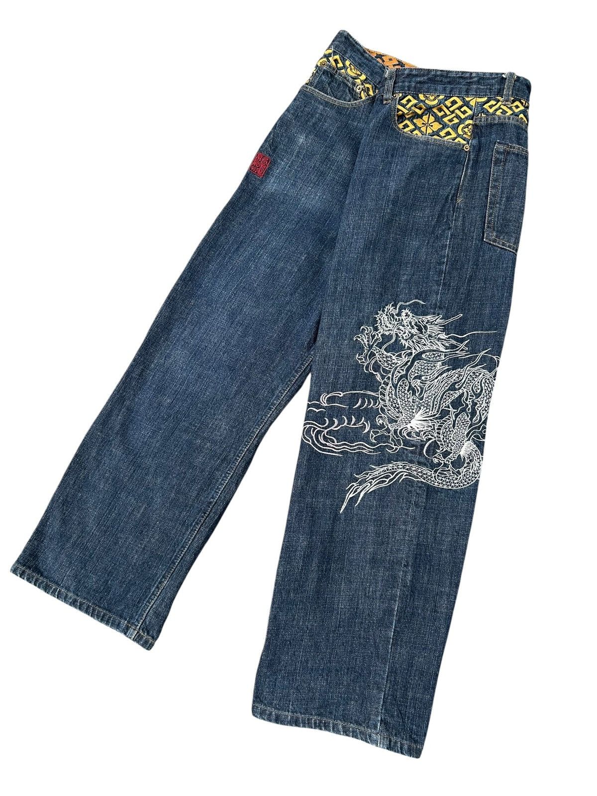 Kapital KARAKURI TAMASHII DRAGON Embroidered Japanese Vintage Denim Size US 34 / EU 50 - 7 Thumbnail