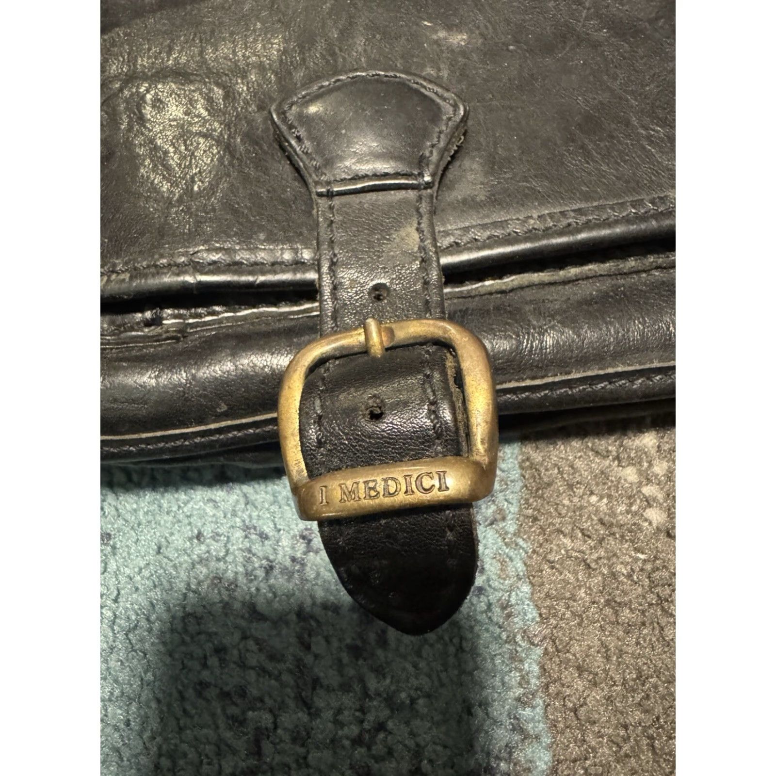 Vintage VINTAGE I Medici Firenze Made In Italy Leather black Messenger Shoulder Bag 15 Size ONE SIZE - 5 Thumbnail
