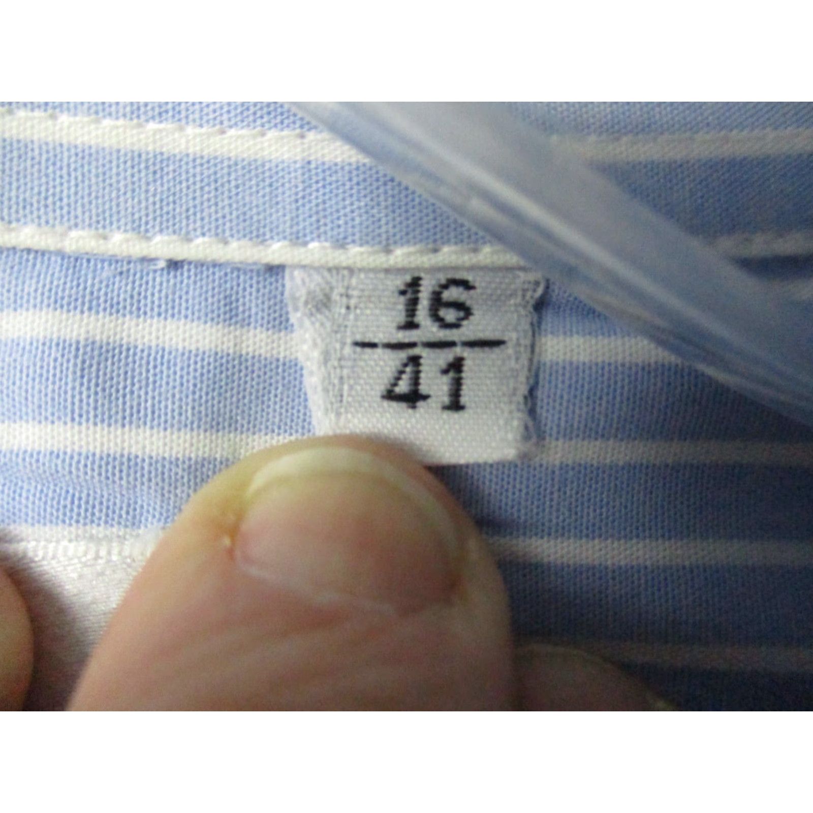 Vintage Daniel's Dress Shirt Men 16-41 Blue Stripe Slim Classic Button-Up Shirt Size 42R - 4 Thumbnail