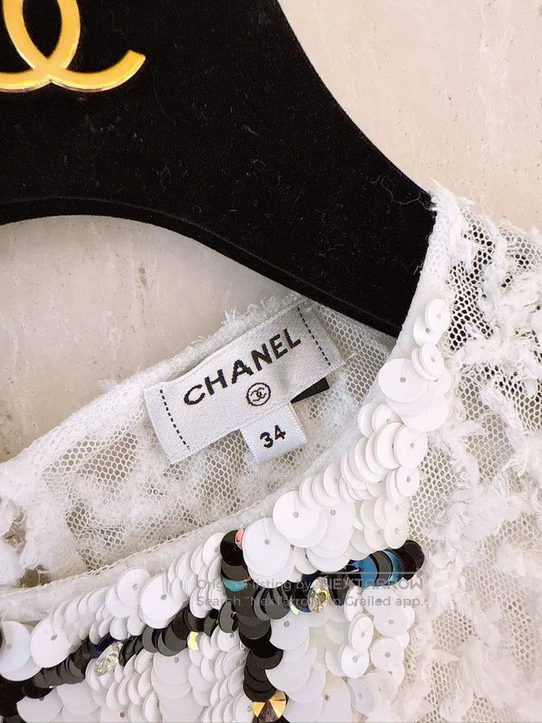 Chanel Chanel 23C Early Spring Vacation Double C Embroidered Lace Size XXS / US 00 / IT 34 - 6 Thumbnail