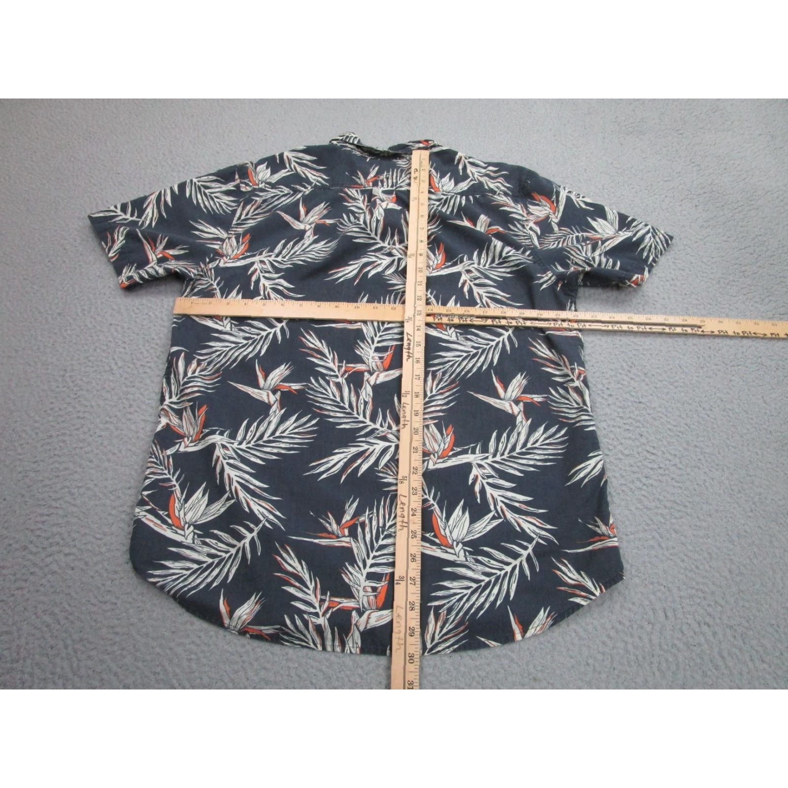 Levi's VINTAGE Levis Shirt Mens XL Blue Hawaiian Tropical Floral Birds Paradise Button Front Size US XL / EU 56 / 4 - 7 Thumbnail