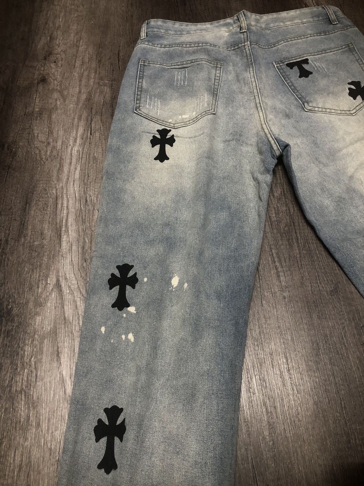 Designer × Japanese Brand Japanese Brand Design Chrome Heart Denim Jeans Size US 34 / EU 50 - 4 Thumbnail