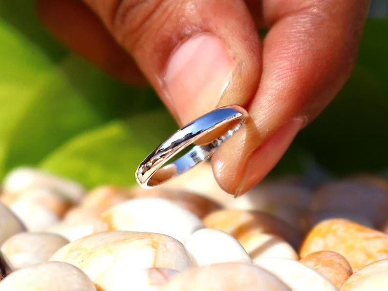 Handmade Plain Band Ring, 925 Silver Ring, Handmade Unisex Band, Gift Size ONE SIZE - 2 Thumbnail
