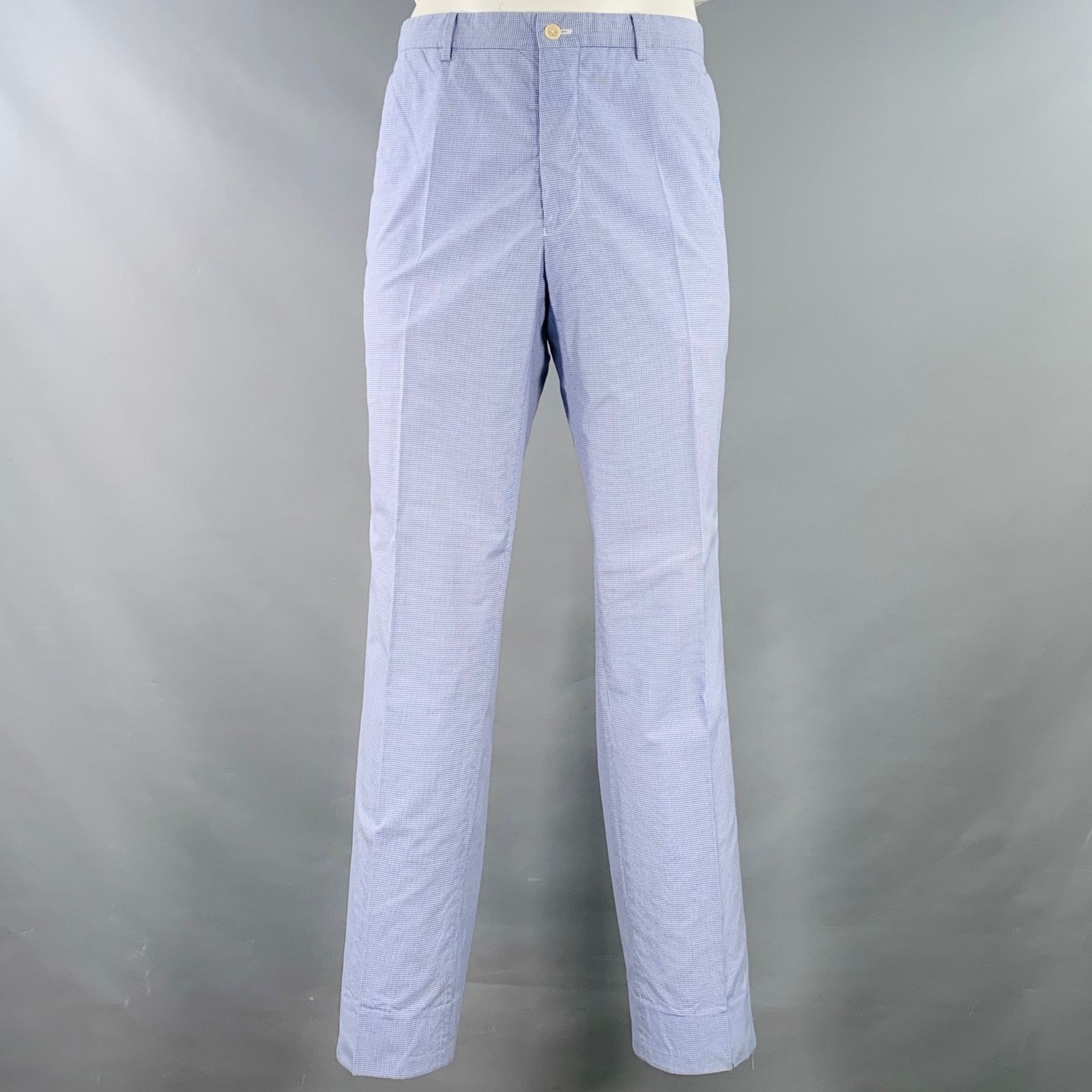Polo Ralph Lauren POLO by RALPH LAUREN Size XL Blue White Gingham Cotton Suit Size 44R - 5 Thumbnail