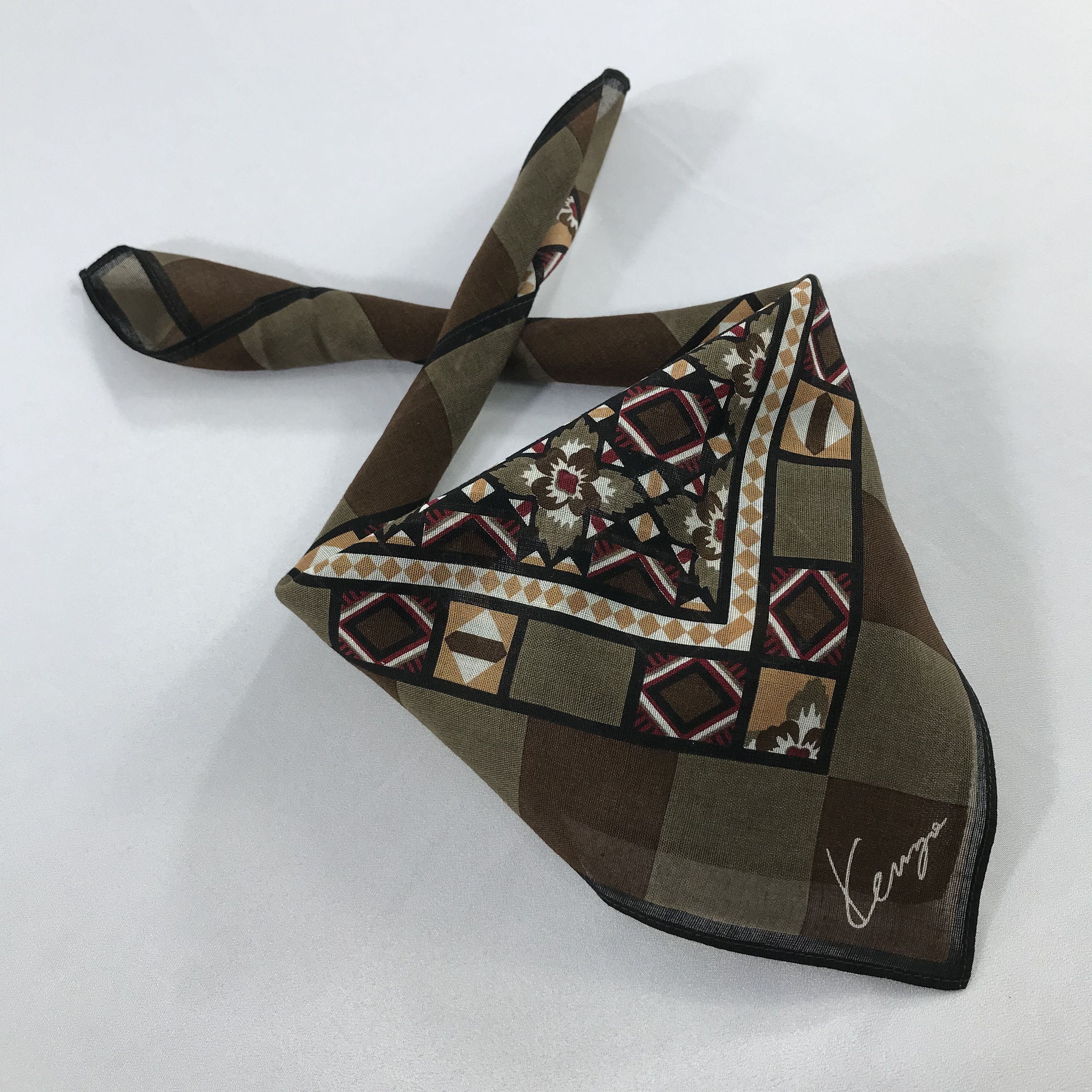 Kenzo × Vintage Kenzo Bandana / Handkerchief / Neckerchief - S2090 Size ONE SIZE - 4 Thumbnail