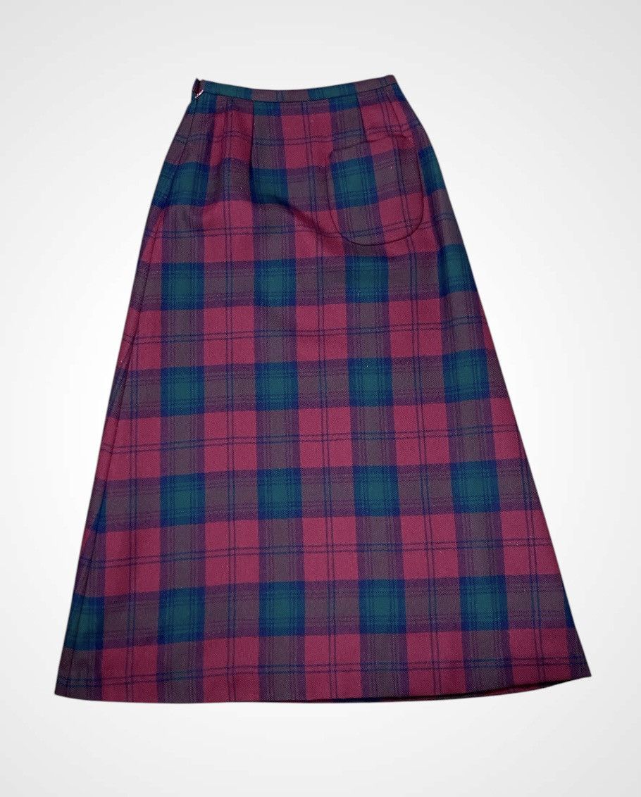 Issey Miyake Rare Vintage I.S Sunao Kuwahara Wool Chekered Skirt Size 25" / US 0 / IT 36 - 2 Thumbnail