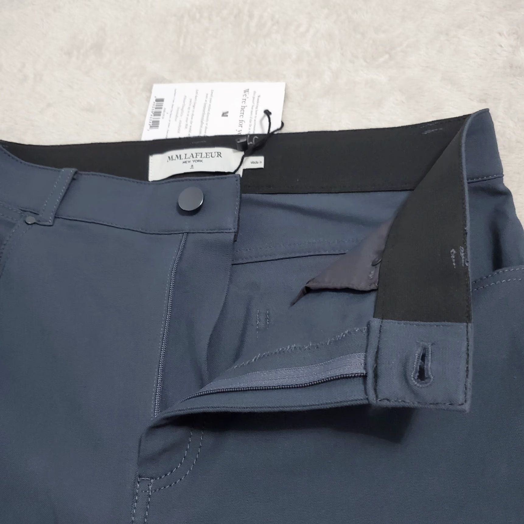 M.M.LaFleur MM.LaFleur Sammataro 1.0 Jean Pants Women 8 Dusty Indigo Denim Straight Regular Ankle Pockets Stretch - 96% Organic Cotton 4% Elastane Size 30" / US 8 / IT 44 - 6 Thumbnail
