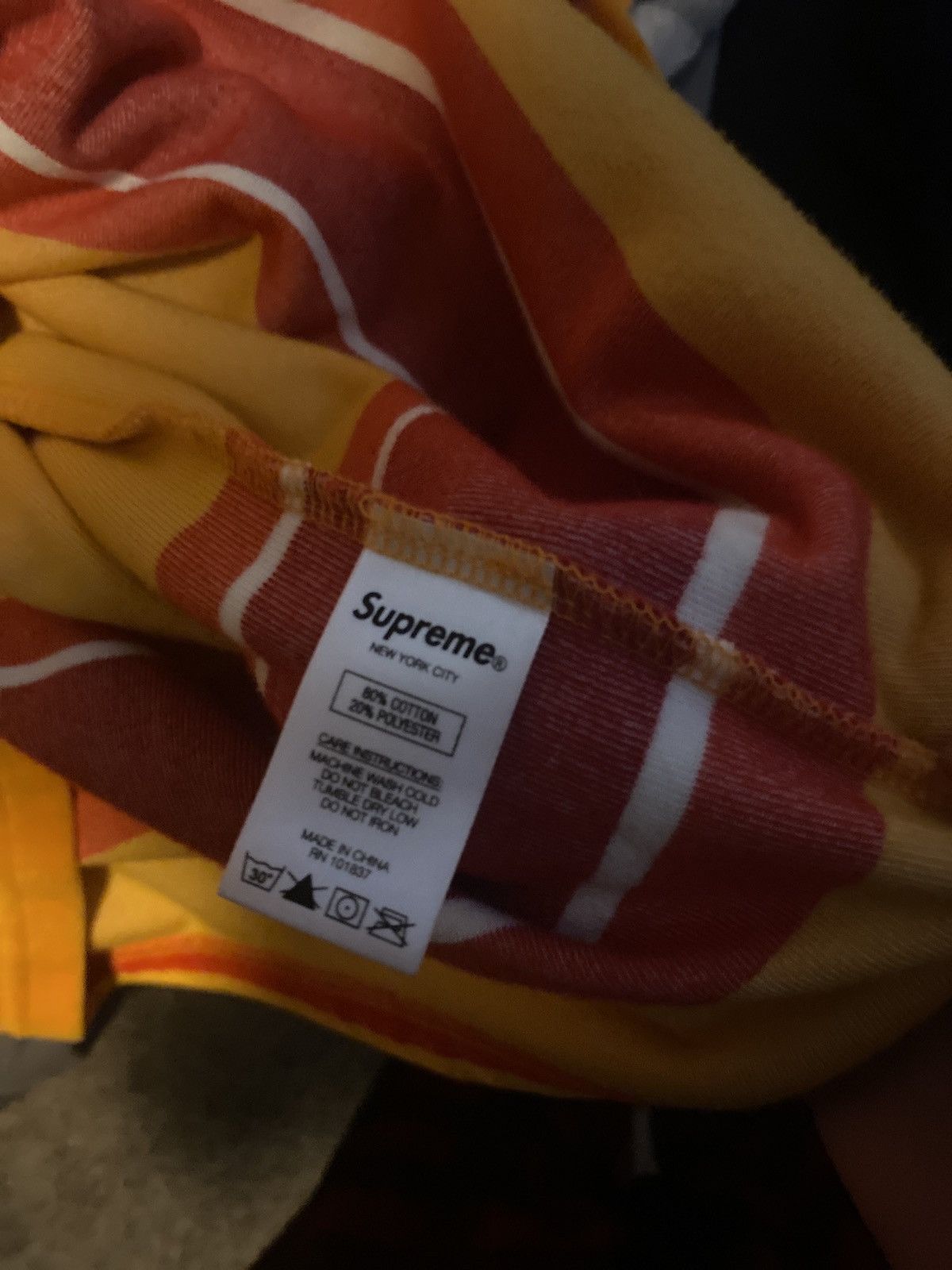 Supreme supreme gold and red velour polo like new Size US M / EU 48-50 / 2 - 4 Thumbnail