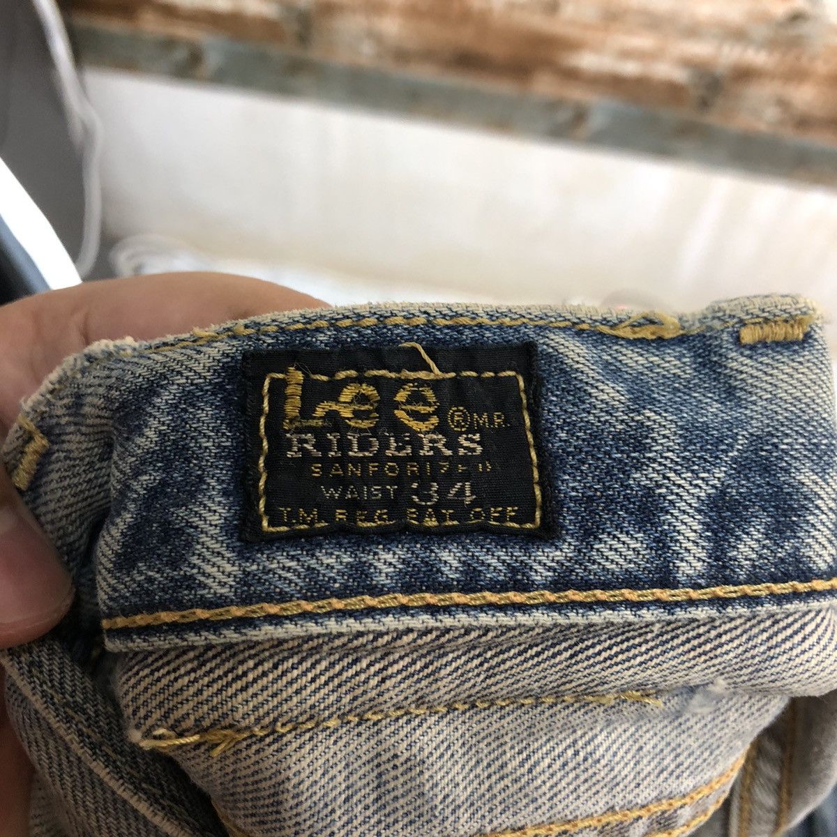 Lee Lee vintage selvedge Distressed Denim Pants #A2391 Size US 34 / EU 50 - 19 Thumbnail