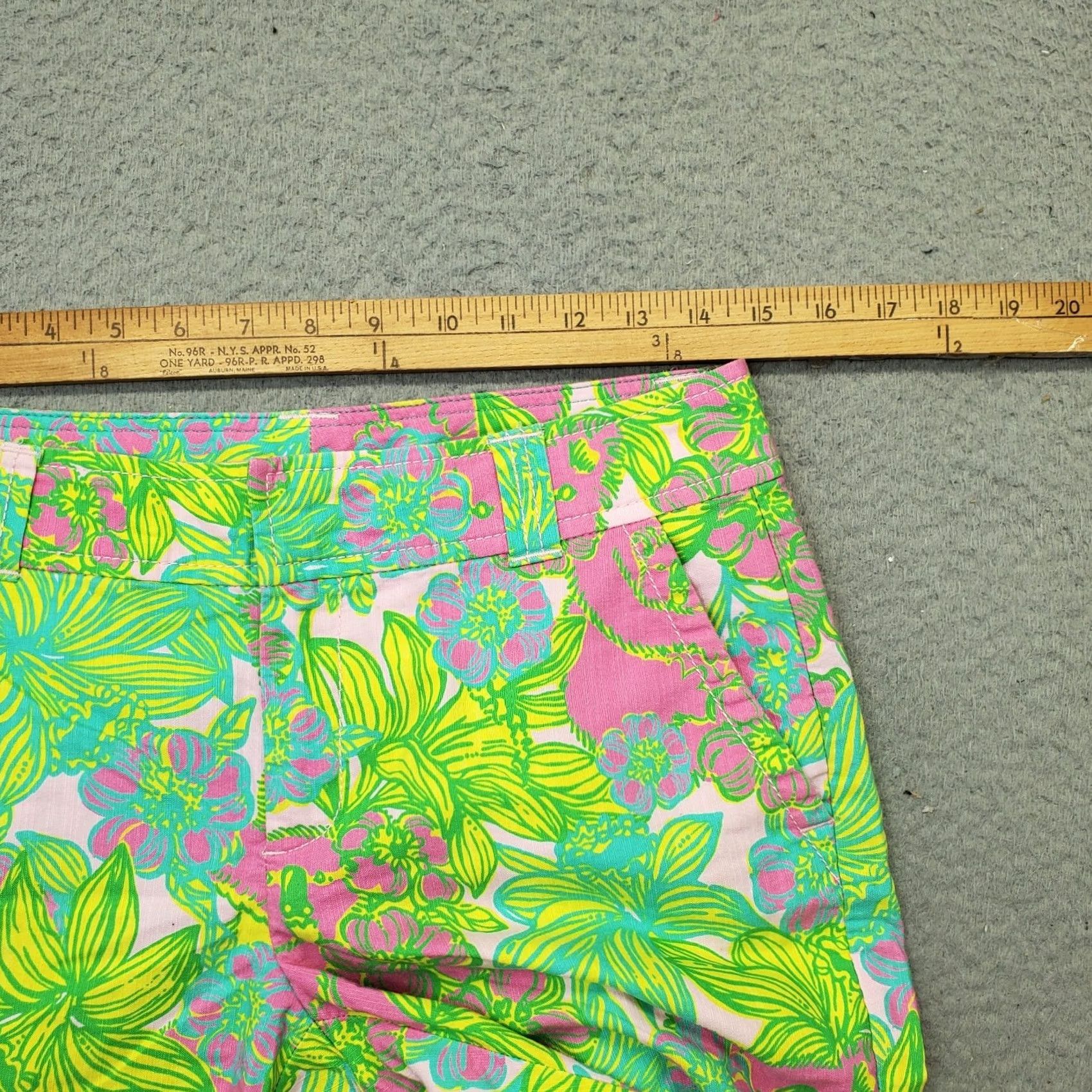 Lilly Pulitzer Lilly Pulitzer Shorts Womens 4 Multi Floral Resort Flat Front Slash Pockets Size 27" / US 4 / IT 40 - 5 Thumbnail