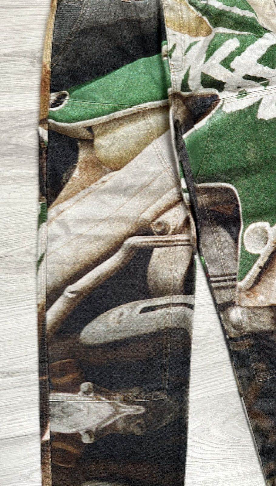 34サイズ）stussy work print pant canvas baja