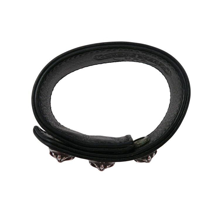 Chrome Hearts CHROME HEARTS 3 BUTTON 2 SNAP LEATHER BRACELET Size ONE SIZE - 6 Thumbnail