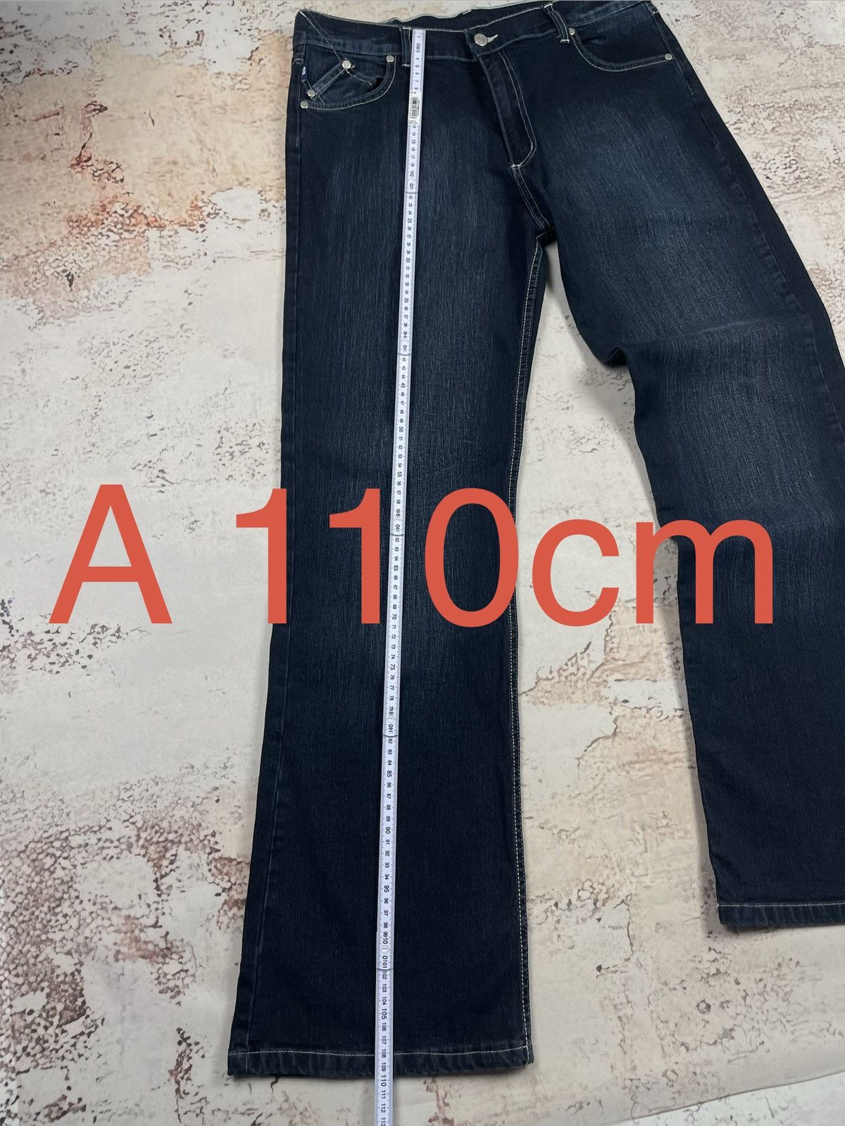 Victoria Beckham Victoria Beckham W34 L32 Jeans – Bootcut Fit, Navy, Drip egv Size 34" / US 12 / IT 48 - 8 Thumbnail