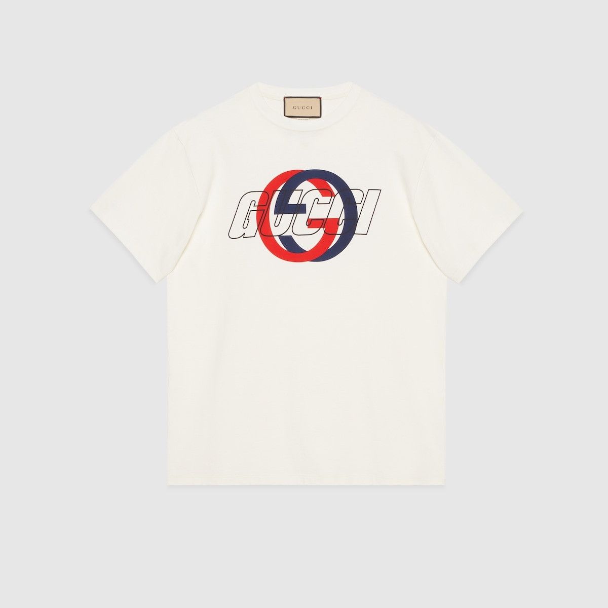 Gucci o1s1wg111025 Cotton Jersey Printed T-Shirt in Off White Size US S / EU 44-46 / 1 - 1 Thumbnail