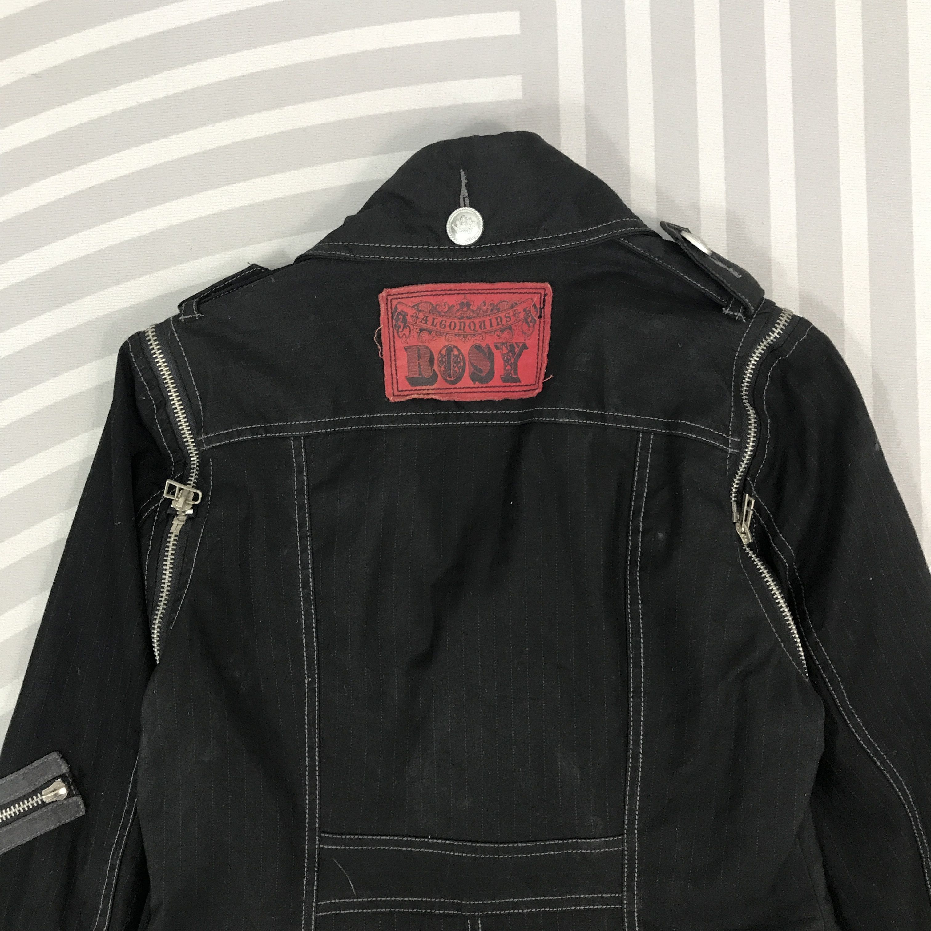 Japanese Brand Vintage Algons Quins Double Collar black punk Japan Jacket Size US S / EU 44-46 / 1 - 4 Thumbnail