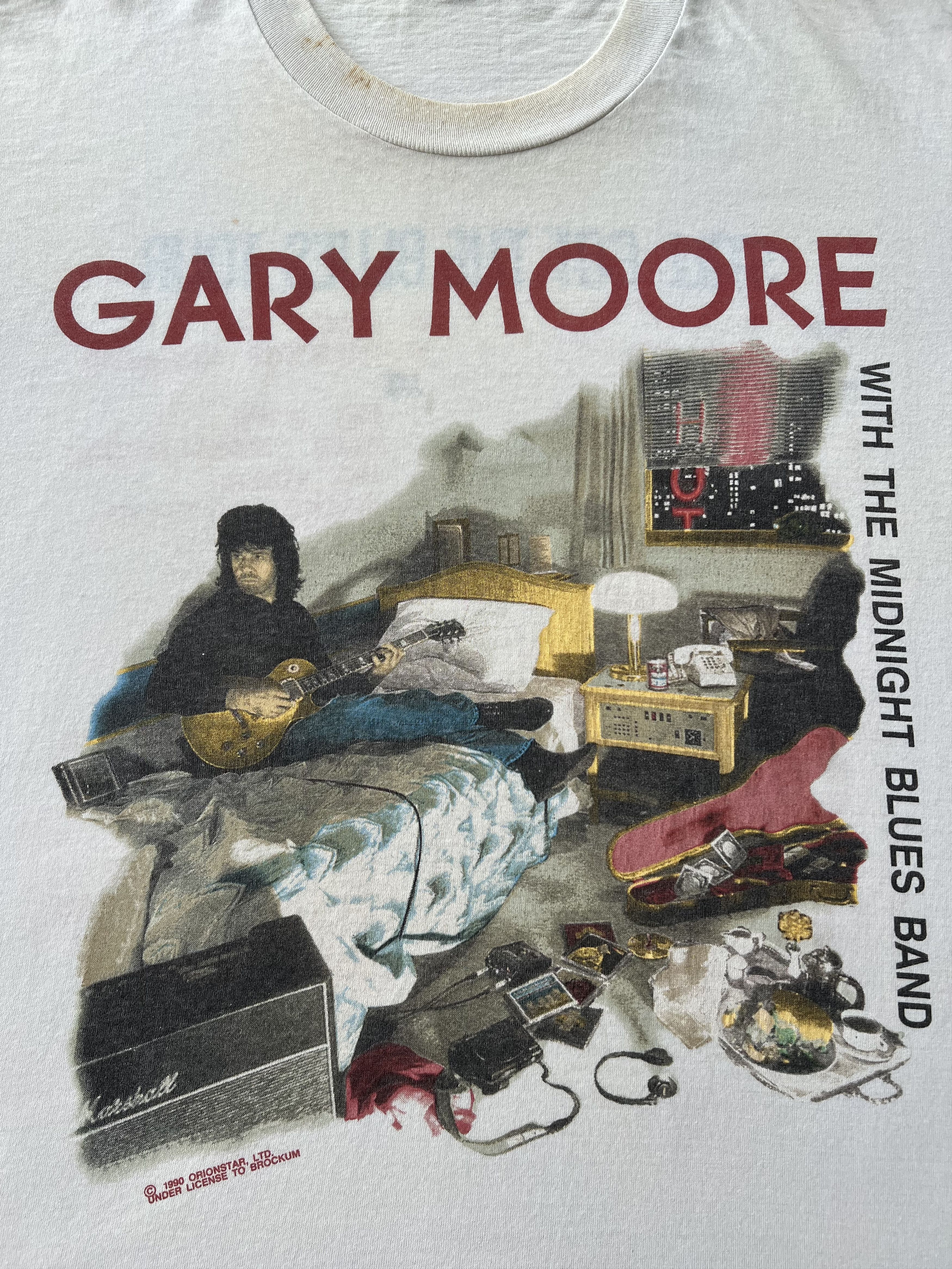 Band Tees Vintage 1990 Gary Moore With The Midnight Blues Band T-shirt Size US M / EU 48-50 / 2 - 4 Thumbnail