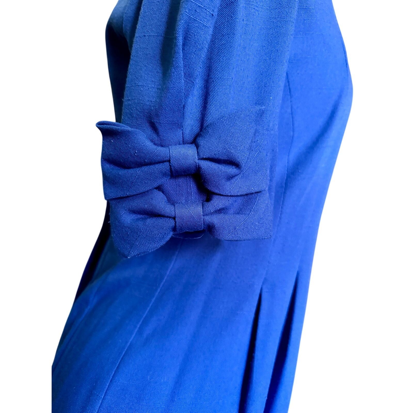Neiman Marcus Vintage 70’s ILGWU Neiman Marcus Blue Sheath Dress Small Med Size S / US 4 / IT 40 - 5 Thumbnail