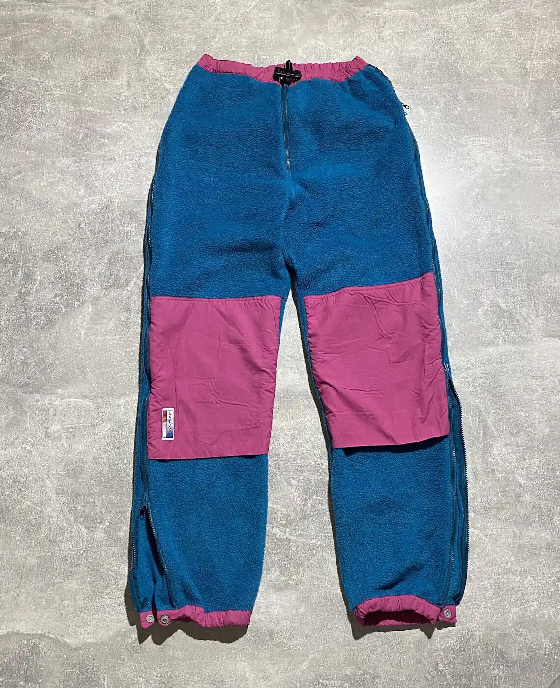 Pre-owned Outdoor Life X Ski Vintage 90's Alpin Lowe Fleece Pants Outdoor Mountain Ski In Blue Pink