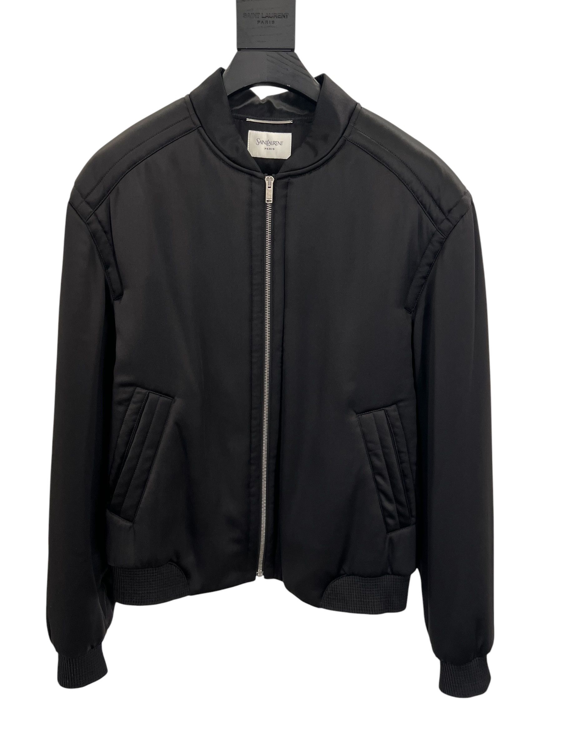 Saint Laurent Paris Saint Laurent Satin Bomber Jacket Size US M / EU 48-50 / 2 - 1 Thumbnail