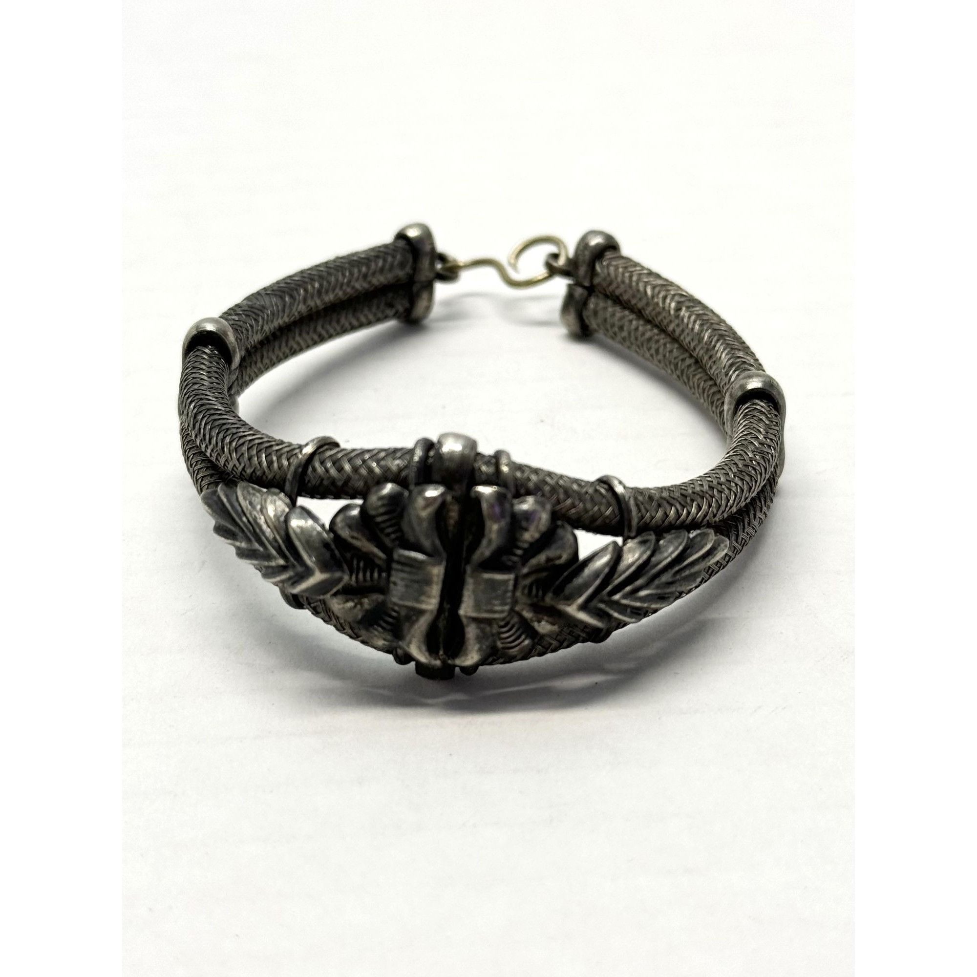 Vintage Vintage Thai Nickel Silver Bracelet Size ONE SIZE - 1 Thumbnail