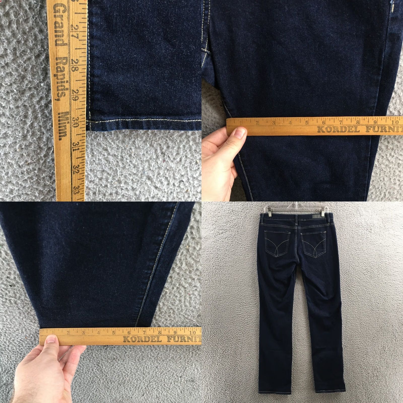 Calvin Klein Calvin Klein Jeans Womens 10 Blue Mid Rise Straight Leg Denim Zip Fly 5-Pockets Size 32" / US 10 / IT 46 - 8 Thumbnail
