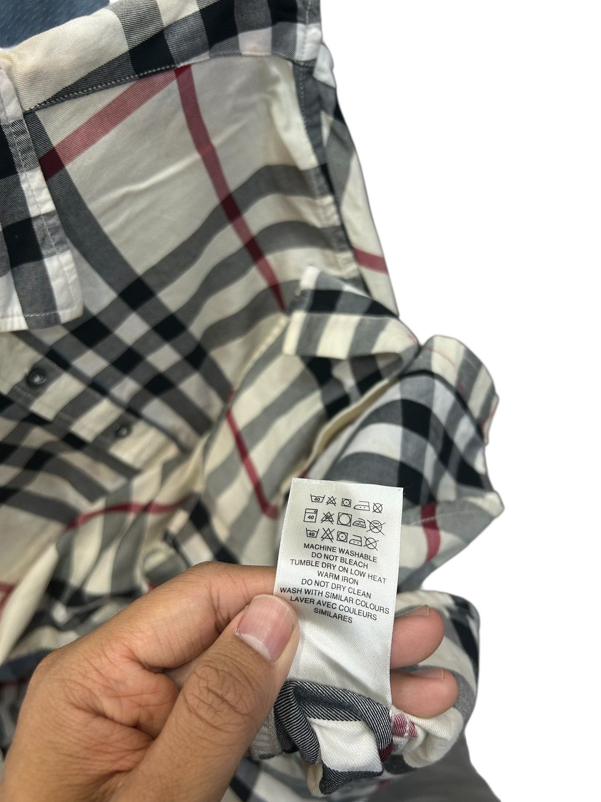 Burberry Burberry Brit Long Sleeve Check Shirt Classic Pattern Size US L / EU 52-54 / 3 - 5 Thumbnail