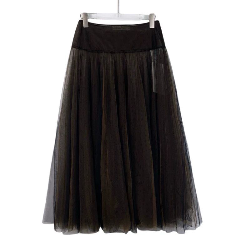 Dior Dior Dark coffee-colored mesh casual skirt Size 24" / US 00 / IT 34 - 1 Thumbnail