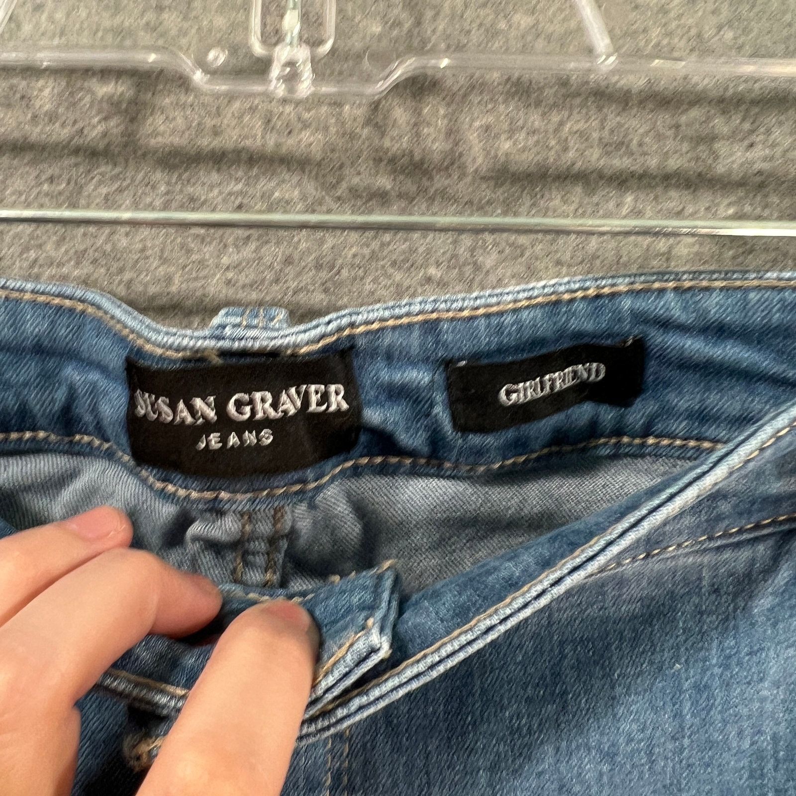 Other Susan Graver Regular Straight Ankle Jean with Frayed Hem Me Size 28" / US 6 / IT 42 - 3 Thumbnail
