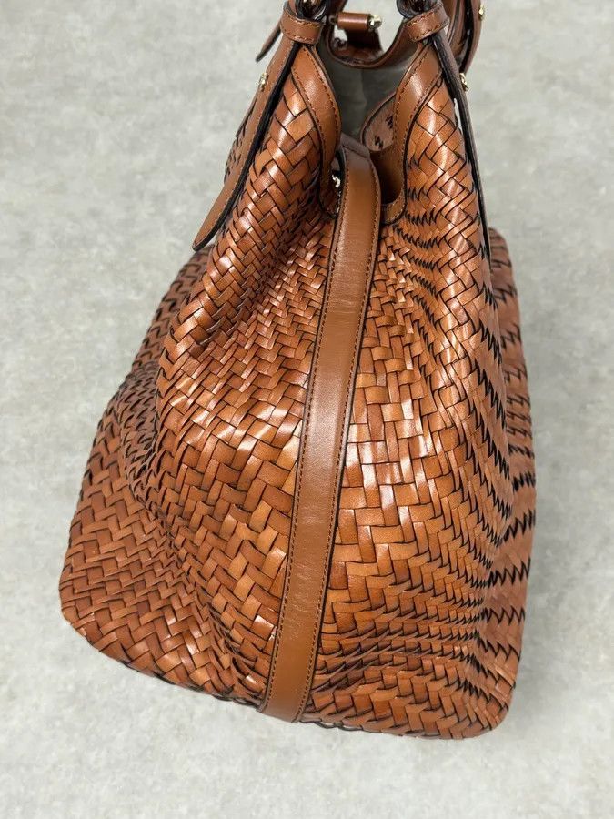 Gianfranco Ferre 2000s Gianfranco Ferré Brown Woven Leather Handle Bag Size ONE SIZE - 2 Thumbnail
