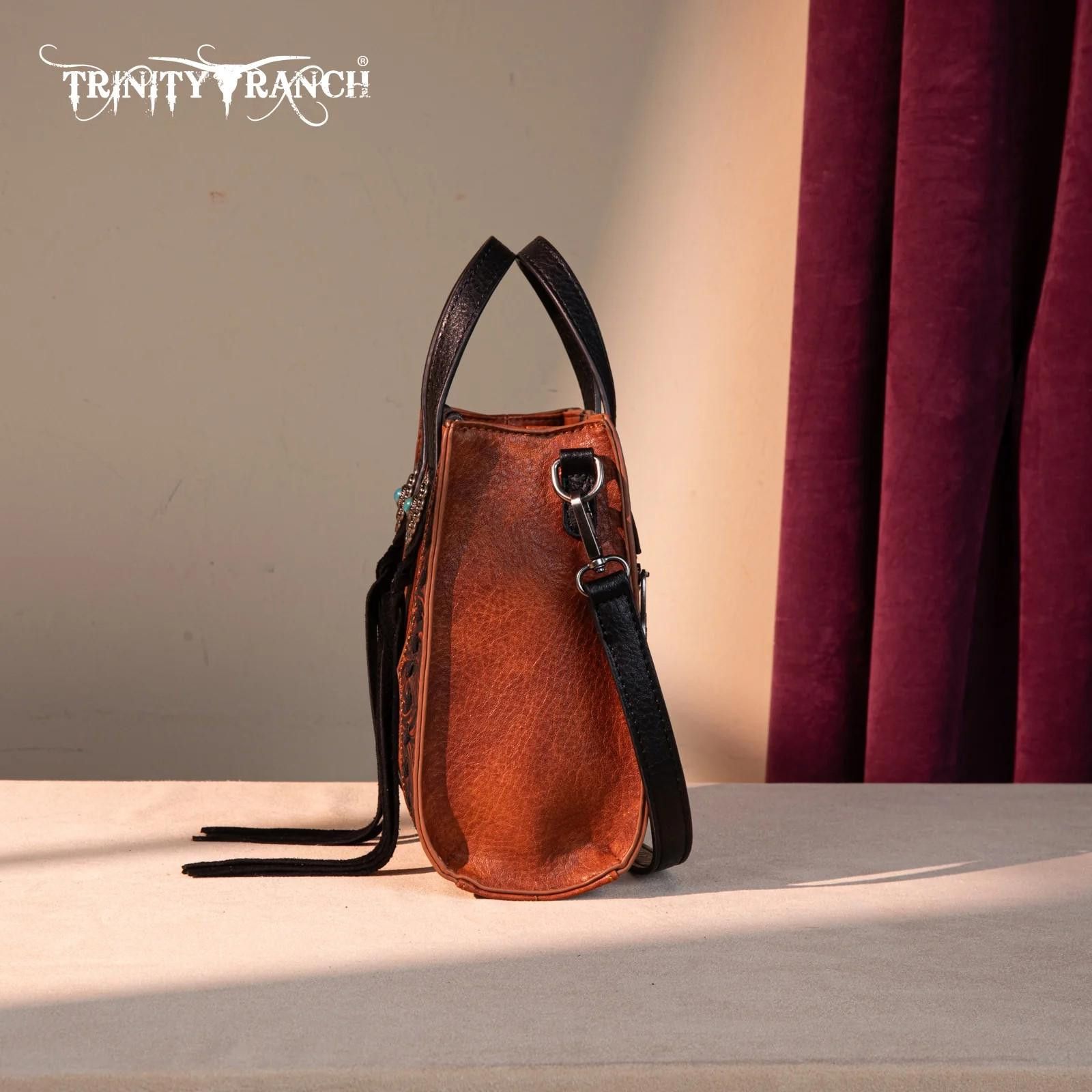 Designer Trinity Ranch Vintage Embossed Handbag Size ONE SIZE - 3 Thumbnail