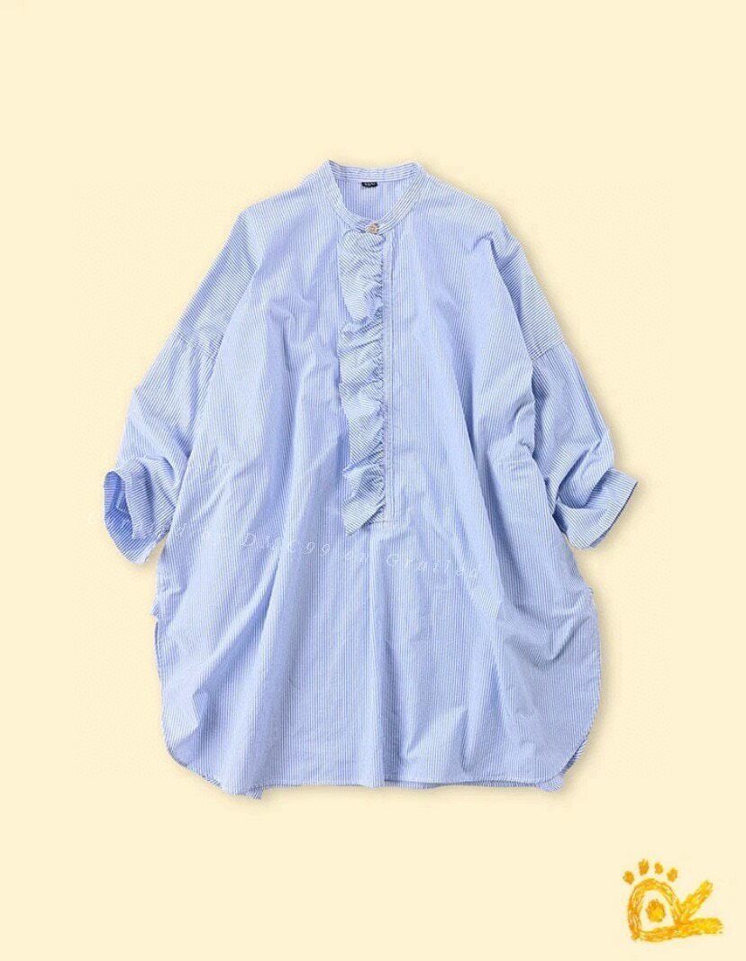 Rone 45Roneone Limited Ruffle Midi Shirt Dress Size M / US 6-8 / IT 42-44 - 1 Thumbnail