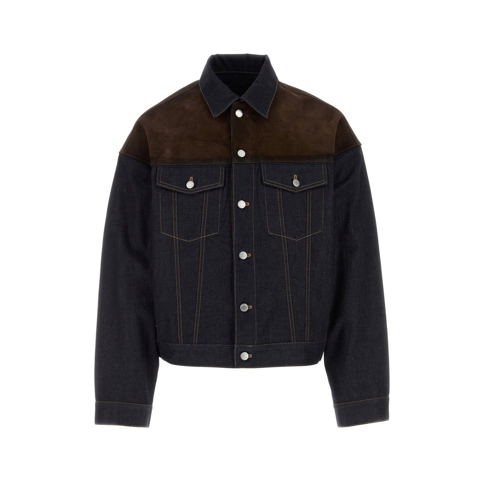 Prada PRADA Dark Blue Denim Jacket New & Authentic (Men's size:L;) Size US L / EU 52-54 / 3 - 1 Thumbnail
