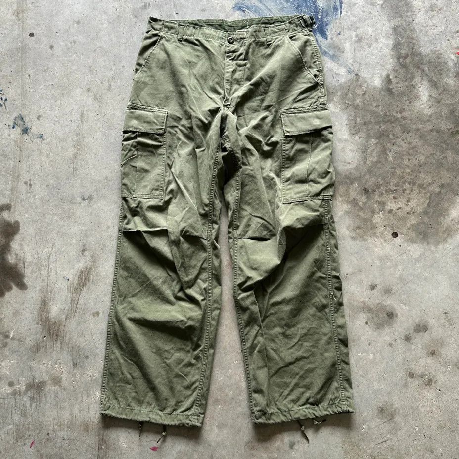 Other Vintage 60s 70s Military Poplin Jungle Combat Cargo Pants Size US 34 / EU 50 - 1 Thumbnail