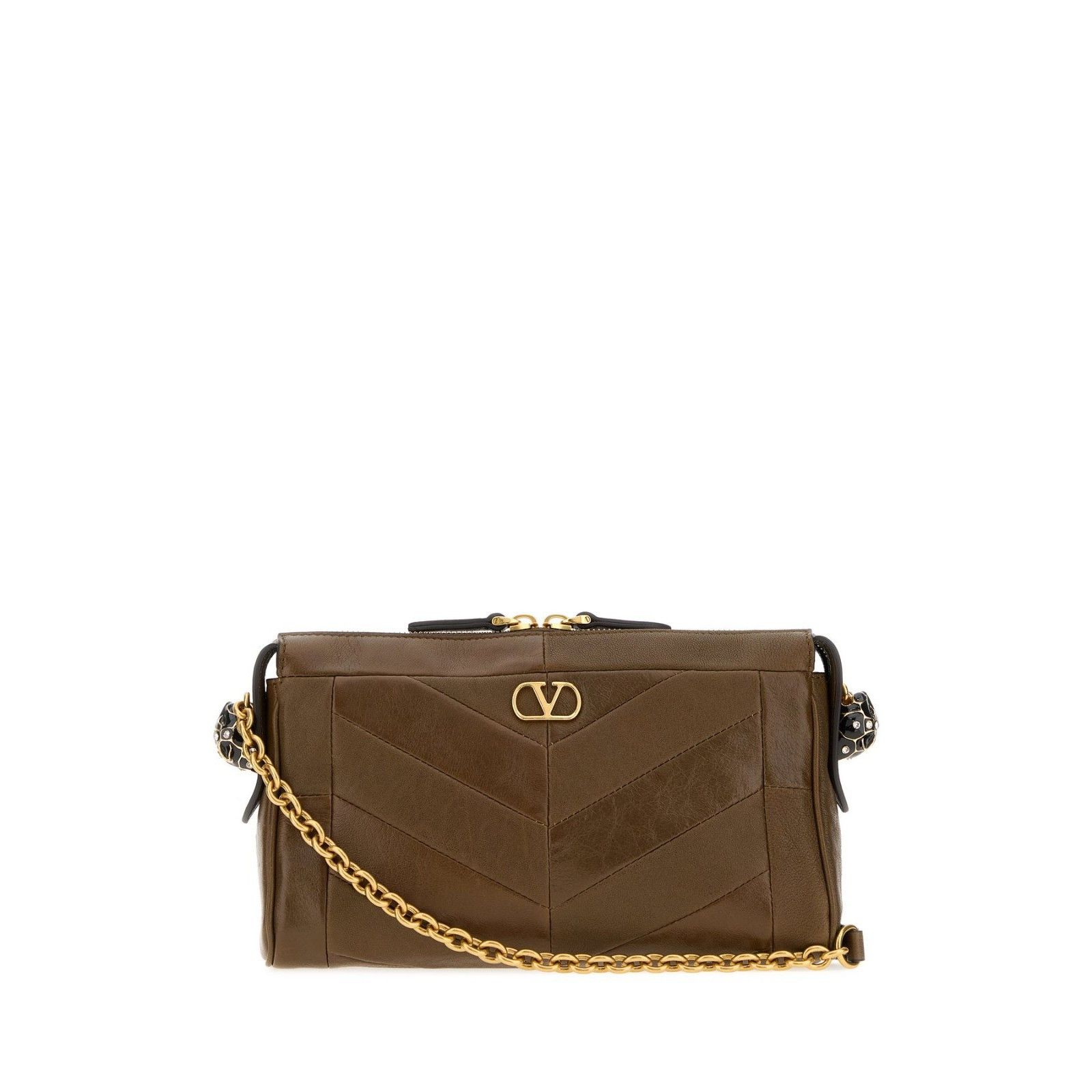 Valentino VALENTINO GARAVANI Panthea Brown Nappa Leather Crossbody Bag Size ONE SIZE - 1 Thumbnail