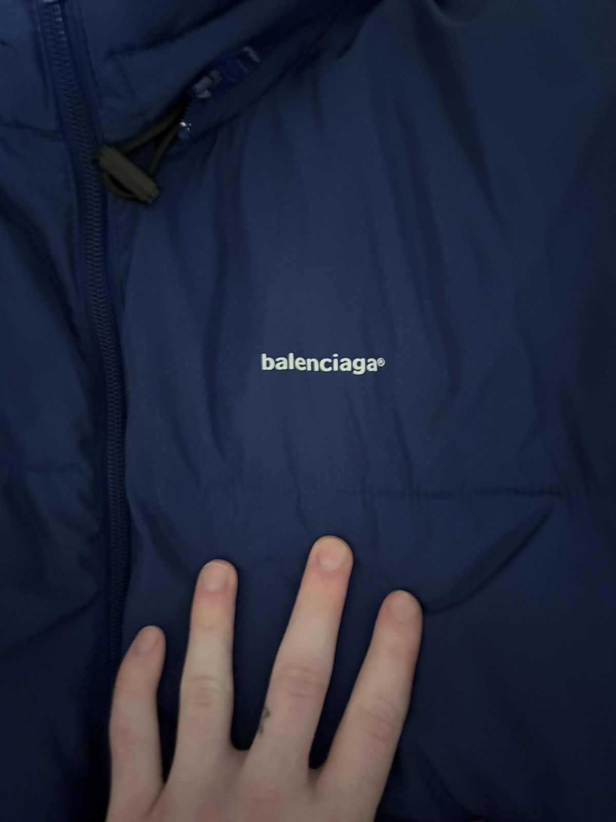 Balenciaga Balenciaga Blue C Shape Puffer Jacket Size US M / EU 48-50 / 2 - 2 Thumbnail
