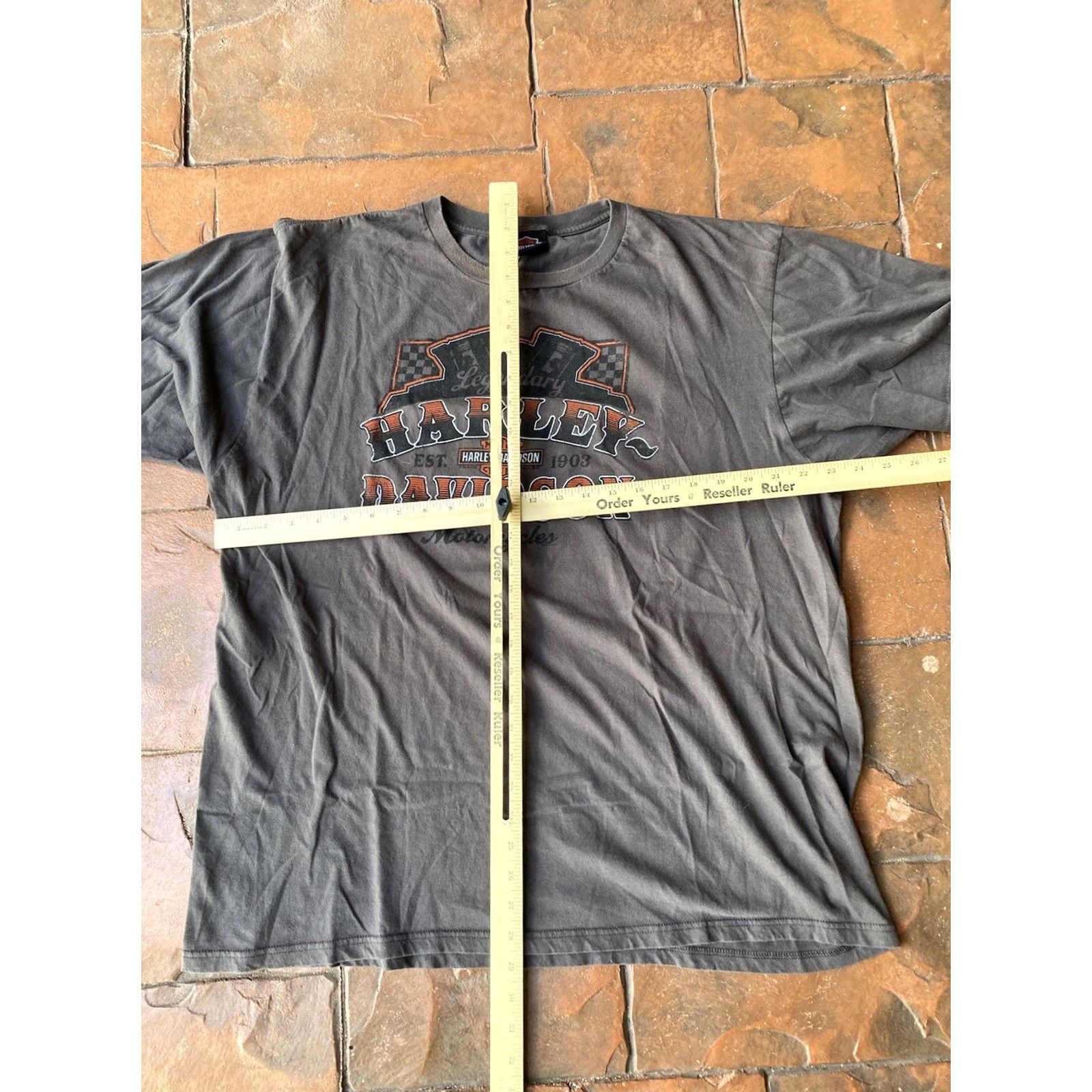 Harley Davidson Harley-Davidson T-Shirt Men 2XL Black Graphic Print Biker Motorcycle Crew Neck Short Sleeve Vintage No (Y2K) Size US XXL / EU 58 / 5 - 6 Thumbnail
