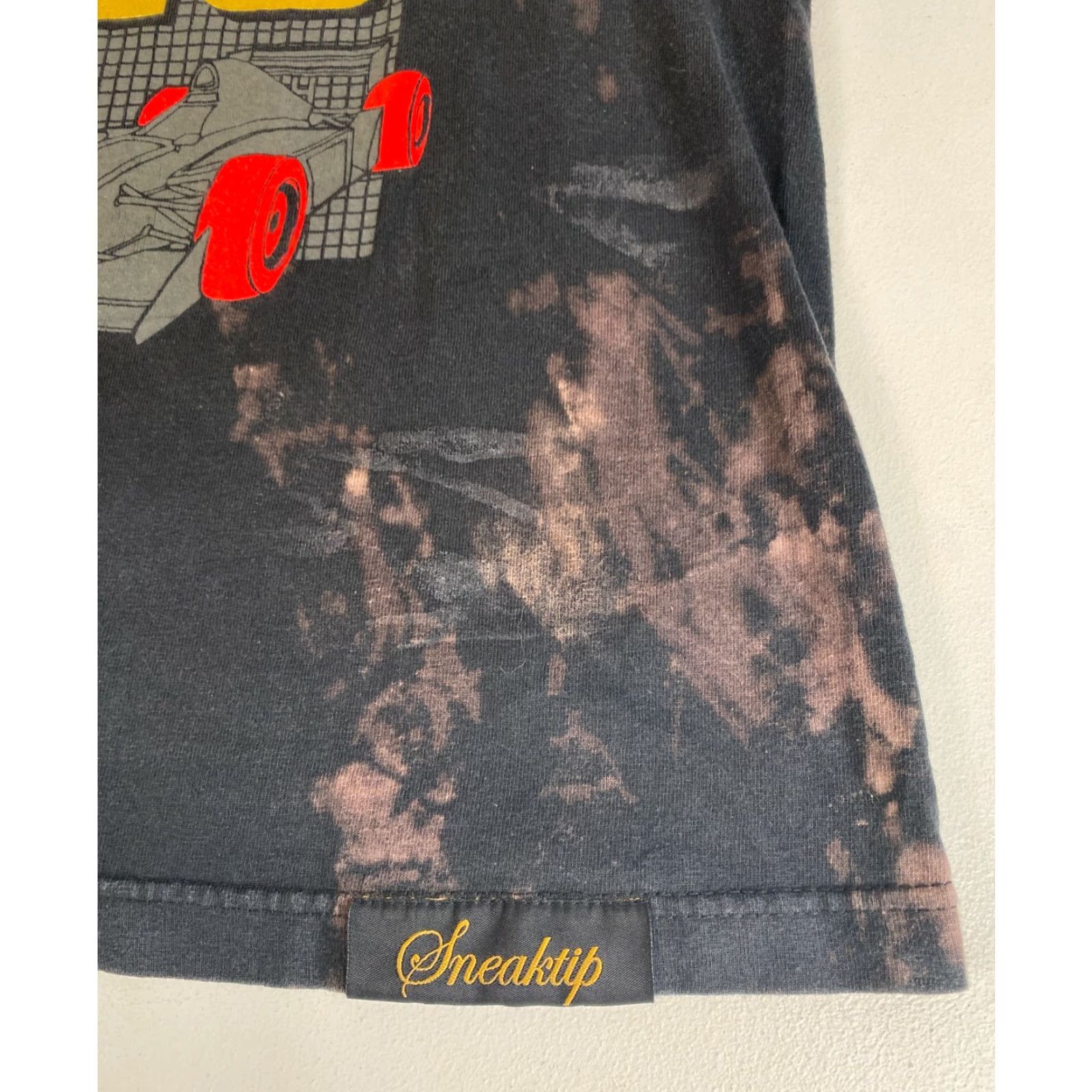 Vintage Men's Sneaktip Tie Dye T-Shirt Official Force vs Flight Made in USA Sz L Shirt Adults Black 100% Cotton Crew Neck Short Sleeve Mens Size US L / EU 52-54 / 3 - 4 Thumbnail