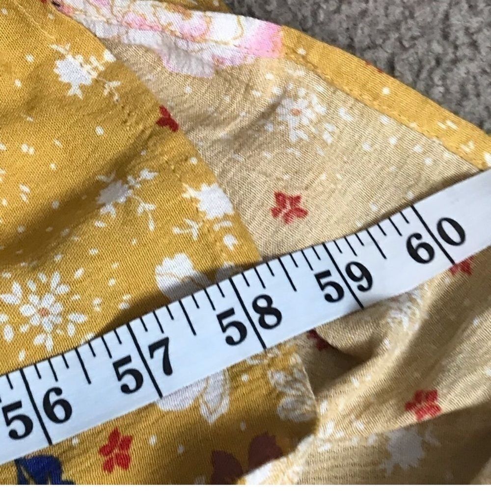 Other One Clothing Yellow Maxi Sundress with Flutter Sleeves Size S / US 4 / IT 40 - 7 Thumbnail