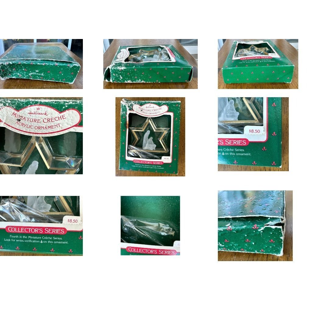 Vintage VTG Miniature Creche Nativity Scene Hallmark Ornament 1988 C Size ONE SIZE - 11 Thumbnail