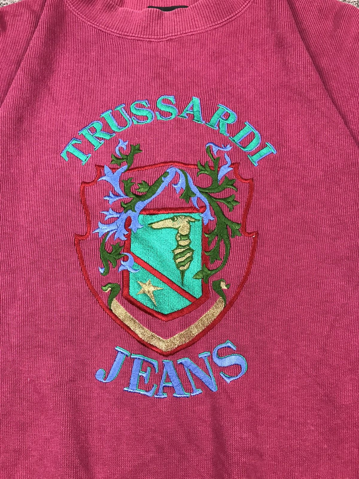 Japanese Brand × Trussardi × Vintage vintage trussardi big logo embroidered sweatshirt Size US L / EU 52-54 / 3 - 2 Thumbnail