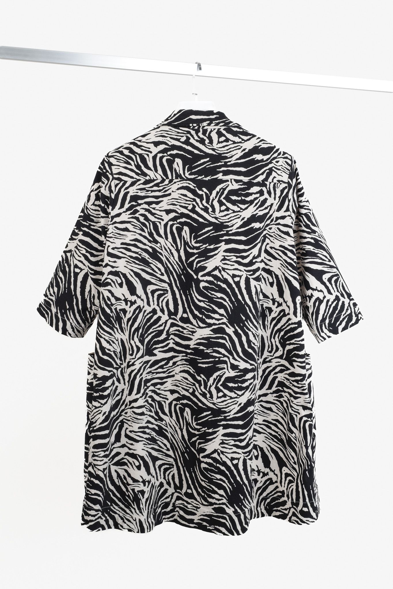Other Ayrtight Black and Beige Zebra Print Swing Coat Size L / US 10 / IT 46 - 2 Thumbnail