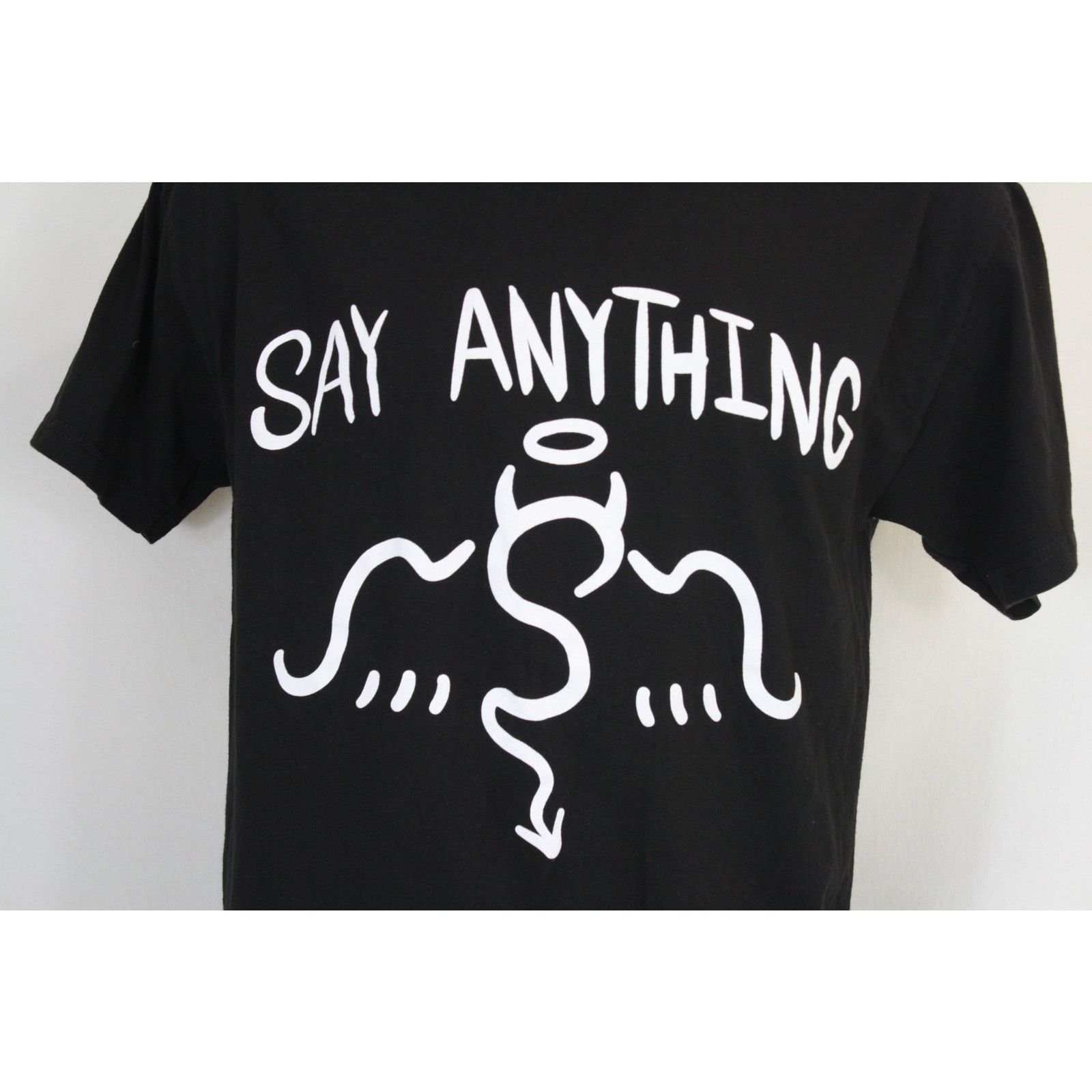 American Apparel Say Anything Band Shirt Large Black Graphic Angel Devil Tee Size US L / EU 52-54 / 3 - 2 Thumbnail