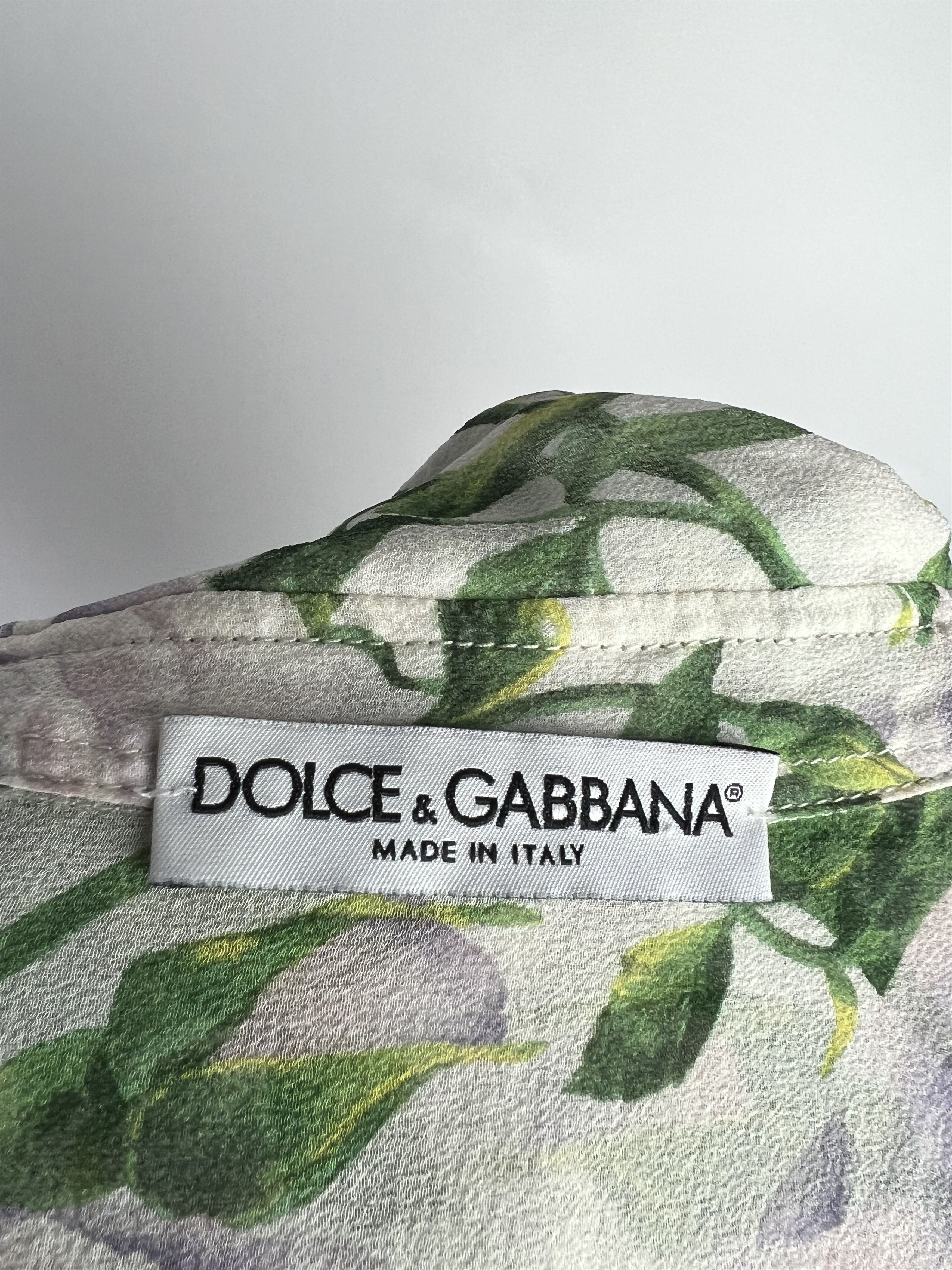 Dolce & Gabbana D&G Silk Sleeveless Button Up Shirt Blouse Roses Print Size M / US 6-8 / IT 42-44 - 7 Thumbnail
