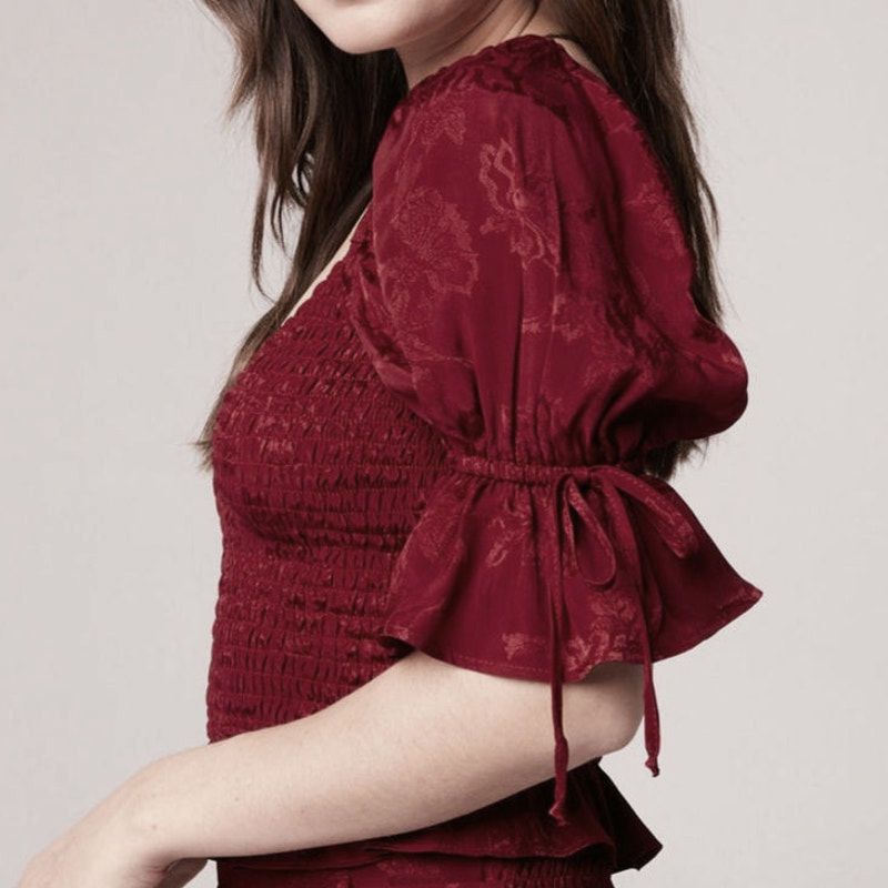 Other NWT Band of the Free Lea Jacquard Smocked Crop Top Sz. S Size S / US 4 / IT 40 - 4 Thumbnail