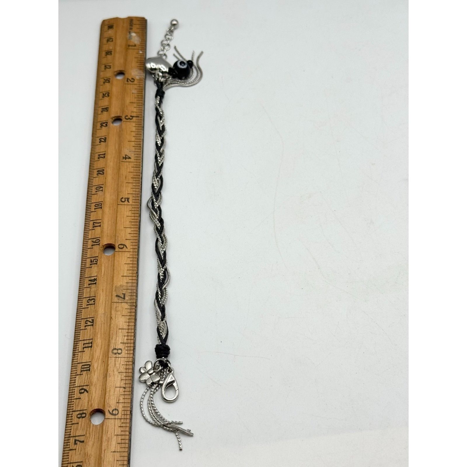 Vintage Vintage blue silver chain charm tassel bracelet Size ONE SIZE - 4 Thumbnail