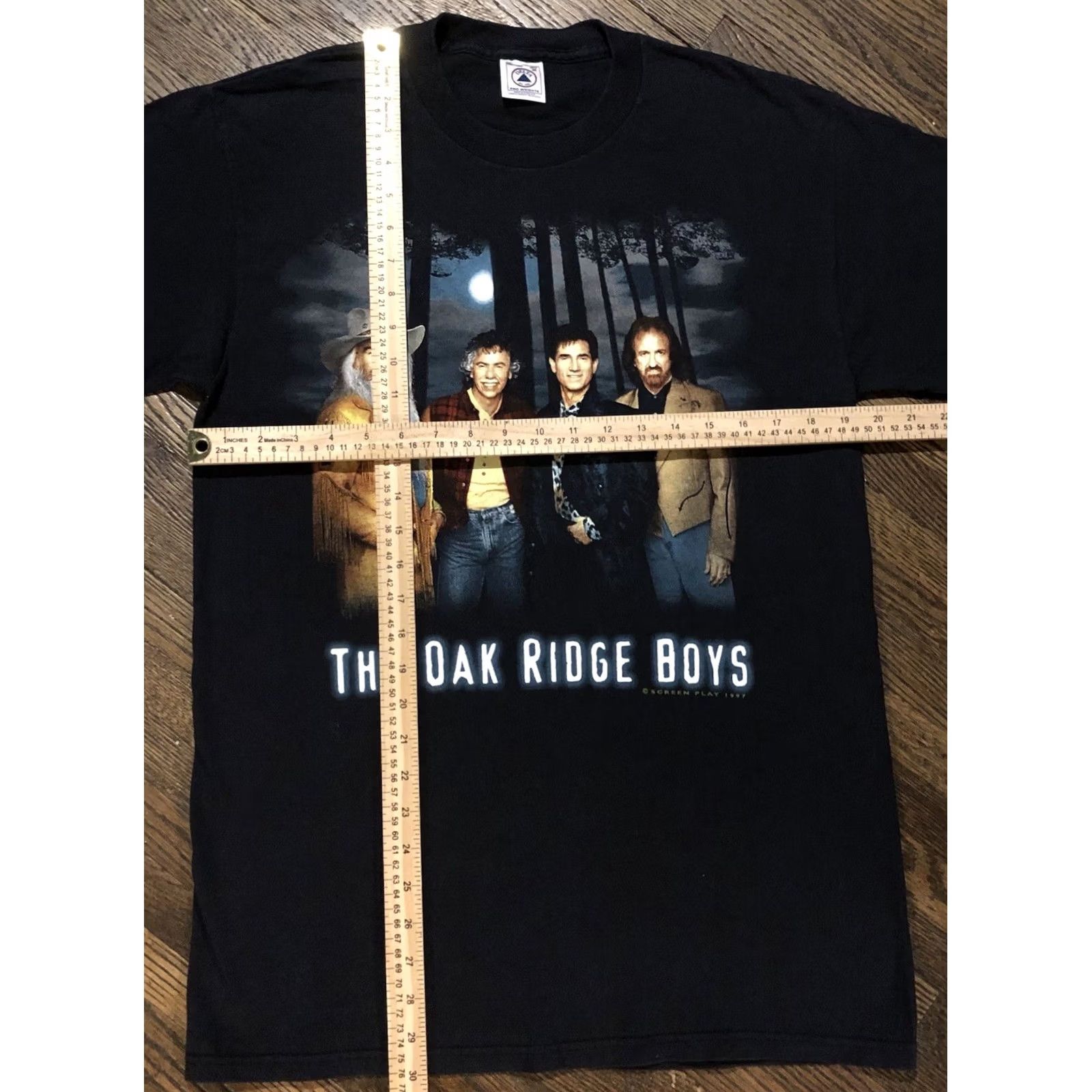 Delta VINTAGE The Oak Ridge Boys Shirt 1997 90s Screenplay T-Shirt Black Sz M Double-Sided Crew Neck Men XS? Size US M / EU 48-50 / 2 - 2 Thumbnail