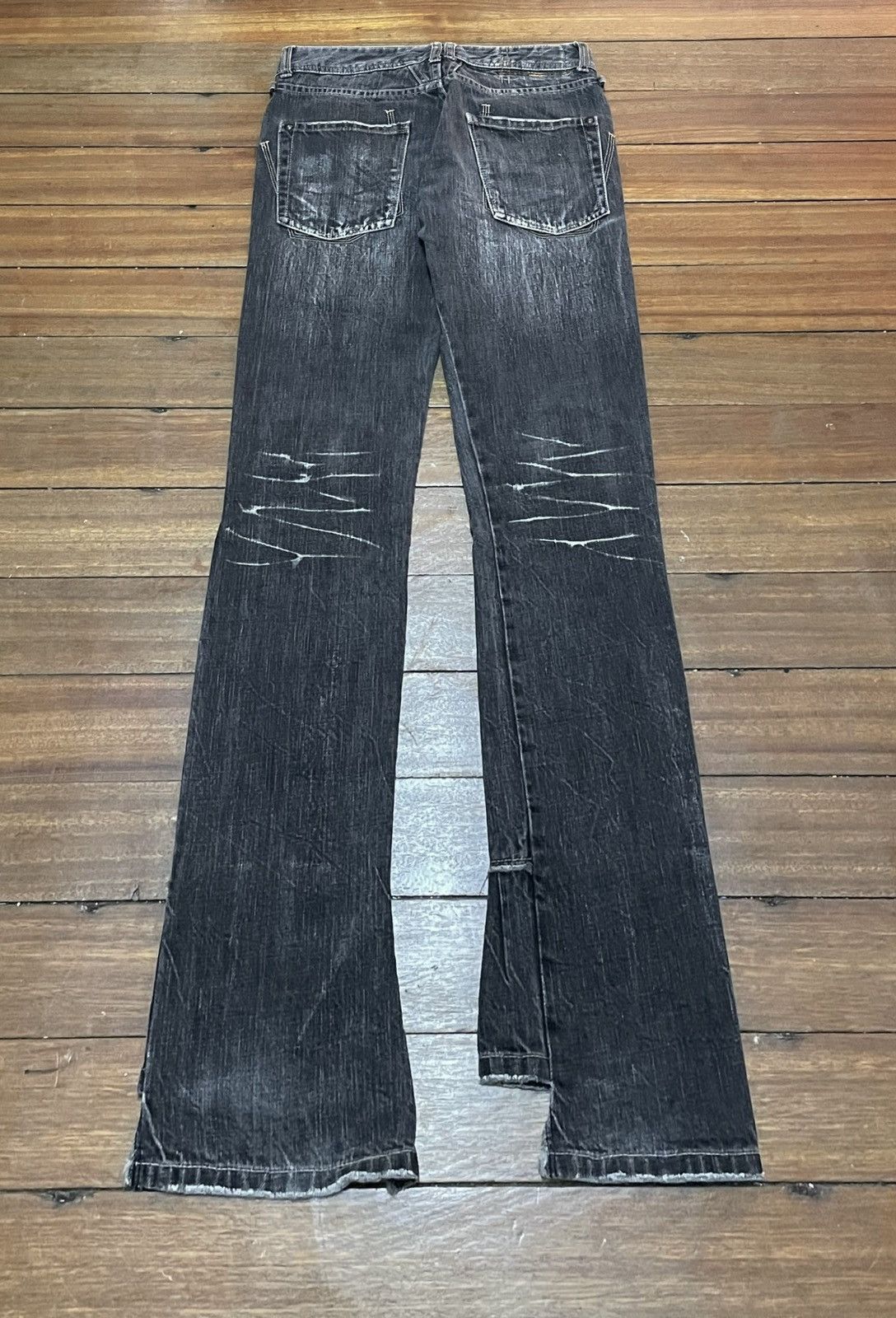 14th Addiction Rare Vintage Marithe Francois Girbaud Flared Jeans 1990s Size US 29 - 2 Thumbnail
